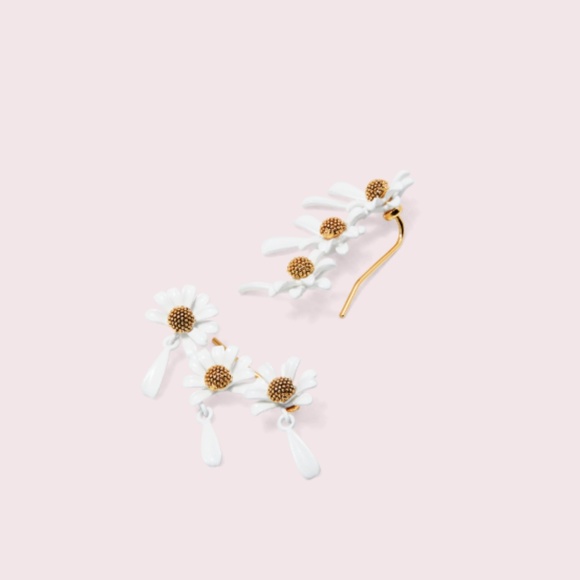 kate spade Jewelry - Kate Spade White Into the Bloom Ear Crawler